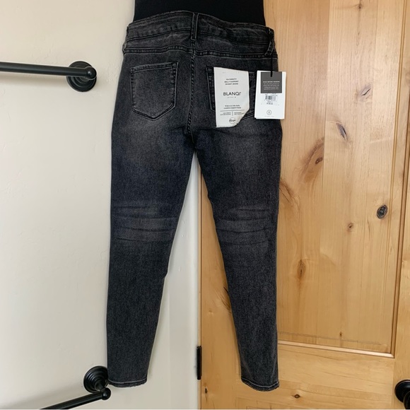 Blanqi Charcoal Maternity Skinny Jeans Dark Denim  $128 NWT size 4 - Picture 1 of 8